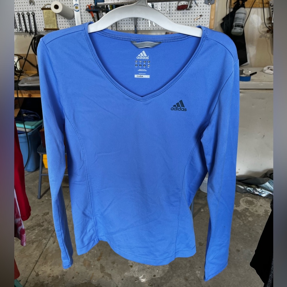 Adidas clima-lite v-neck long sleeve